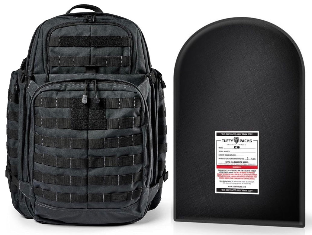5.11 Tactical Backpack - RUSH 72® 2.0 with Level IIIA Ballistic Shield (12" x 18")