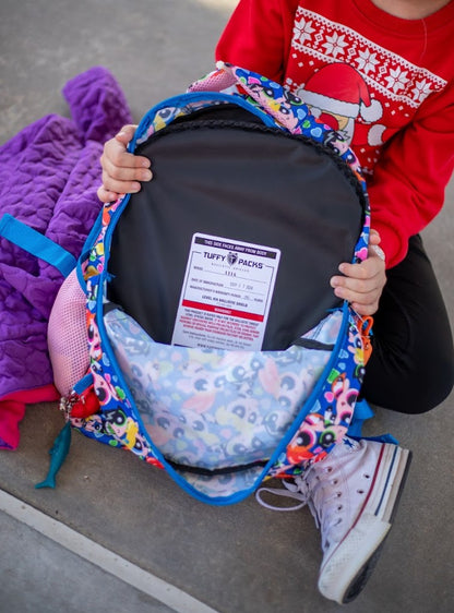 anti bullet backpack for kids Level IIIA proof Dinosaur / Medium plus some snacks Guard Dog ProShield Scout Bulletproof