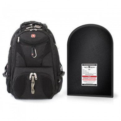 Swissgear Scansmart Backpack + Level IIIA 12 X 16” Bulletproof Insert Package